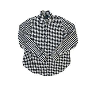 Lauren Ralph Lauren Houndstooth Print Cotton Button Shirt